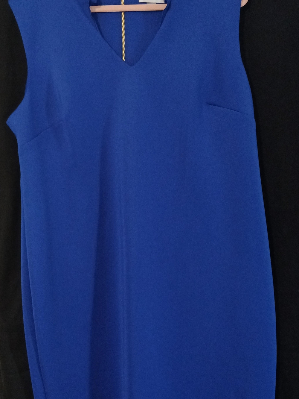 Calvin Klein Royal Blue V-Neck Midi Dress